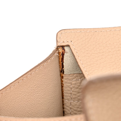Salvatore Ferragamo Hammered Calfskin Double Handle Medium Amy Tote New Bisque 11 of 12