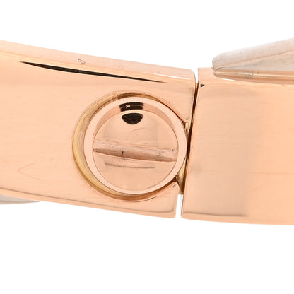 Cartier 18K Pink White Gold 12 Diamond Double LOVE Bracelet 19 5 of 6