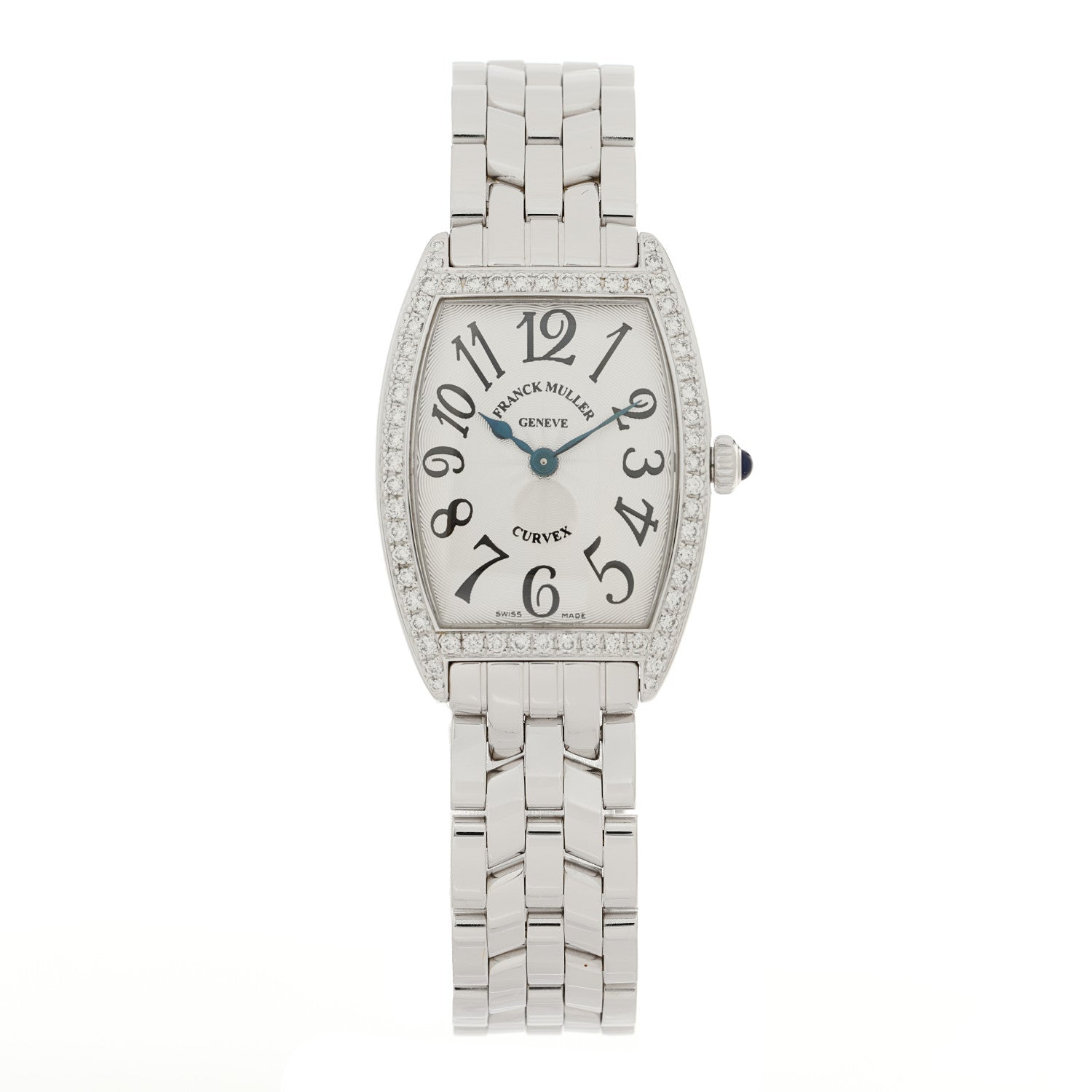 Franck Muller Stainless Steel Diamond Bezel 25mm Cintree Curvex Quartz Watch 1752QZDP 1 of 5