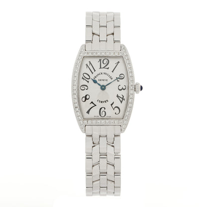 Franck Muller Stainless Steel Diamond Bezel 25mm Cintree Curvex Quartz Watch 1752QZDP 1 of 5