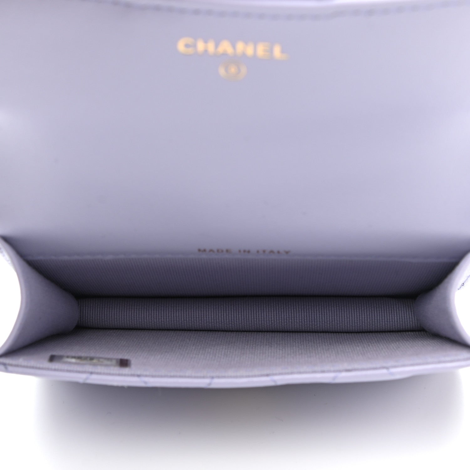 Chanel Lambskin Quilted Top Handle Flap Coin Purse With Chain Light Purple 5 of 11