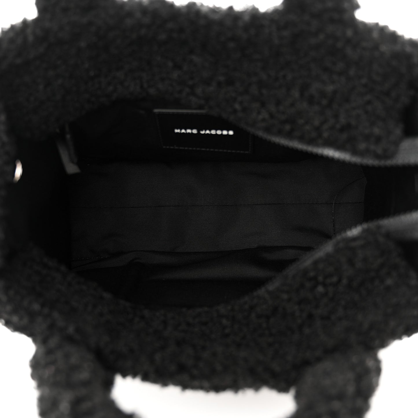 Polyester Cotton Medium The Teddy Traveler Tote Bag Black