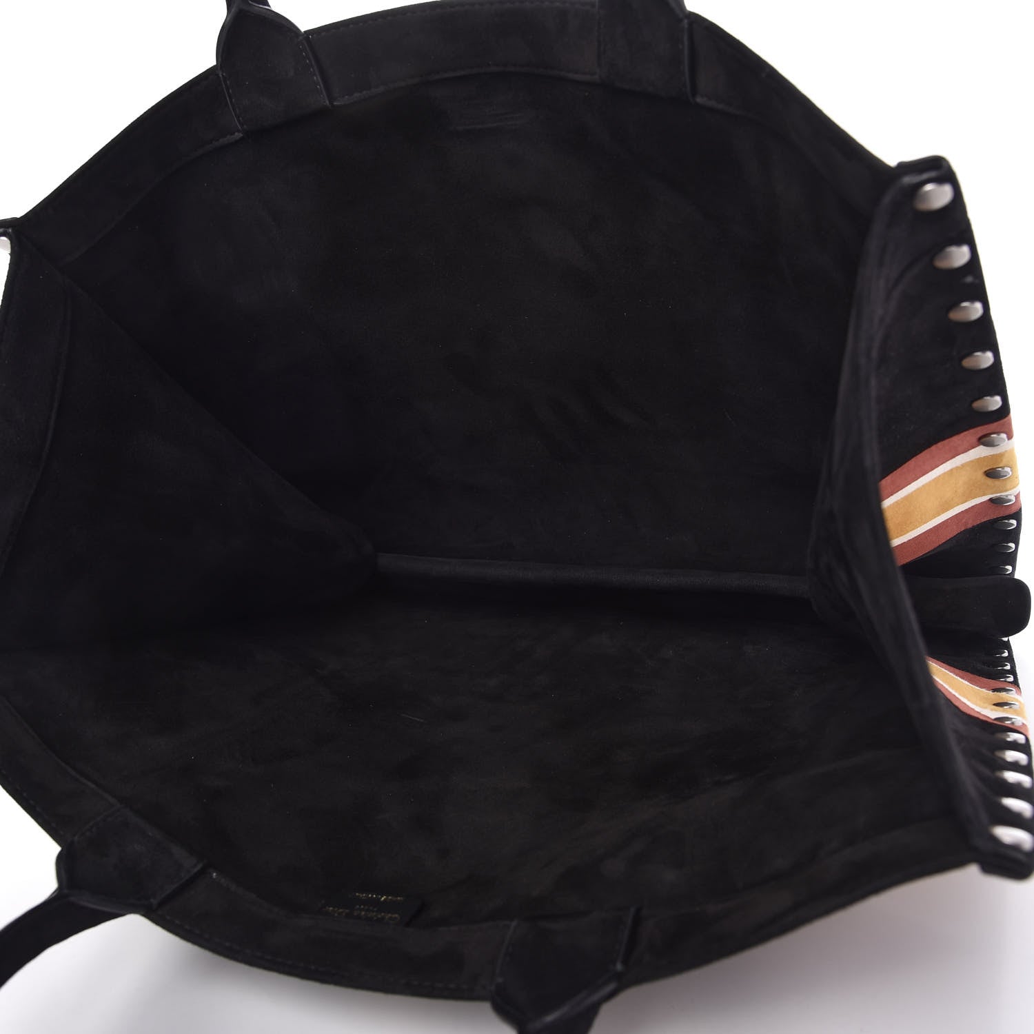 Christian Dior Suede Floral Hand Painted Large Book Tote Black 5 of 10