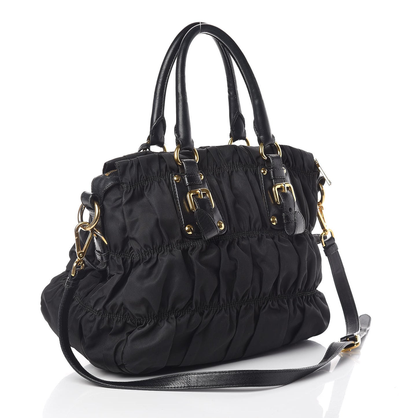 Tessuto Nylon Gaufre Tote Black