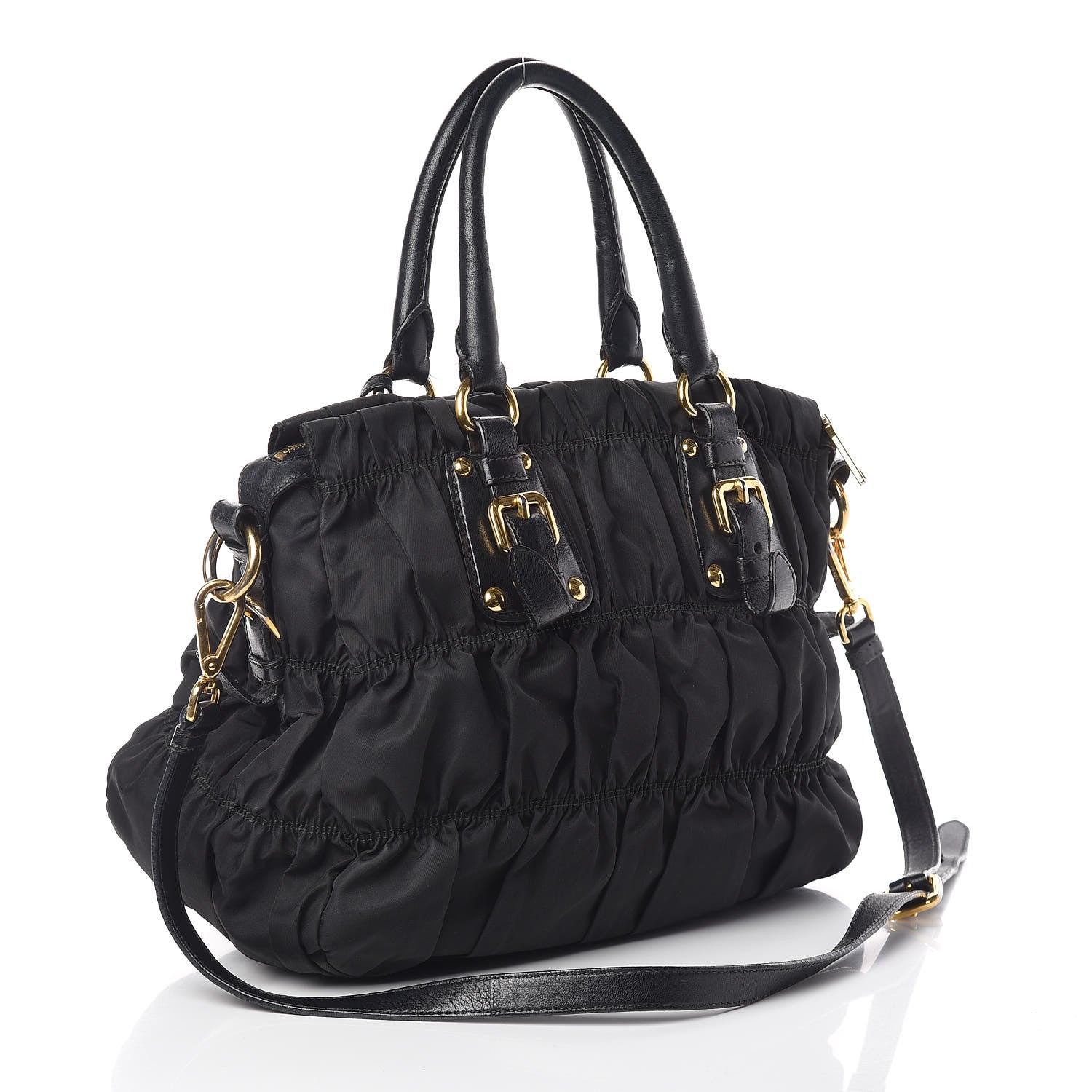 Prada Tessuto Nylon Gaufre Tote Black 3 of 28