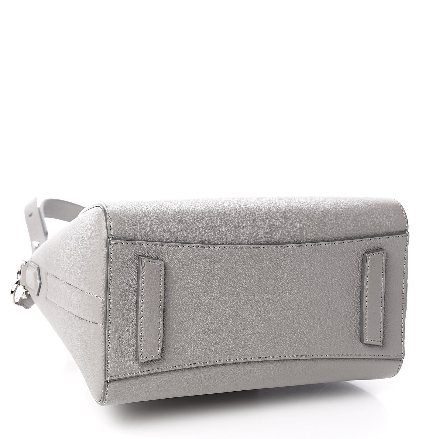 Sugar Goatskin Mini Antigona Pearl Grey
