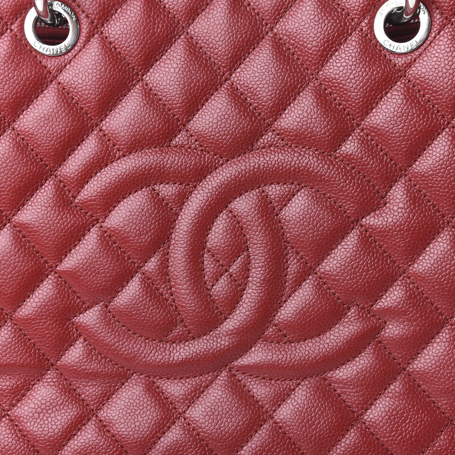 Chanel Caviar Quilted XL Grand Shopping Tote GST Red 10 of 10
