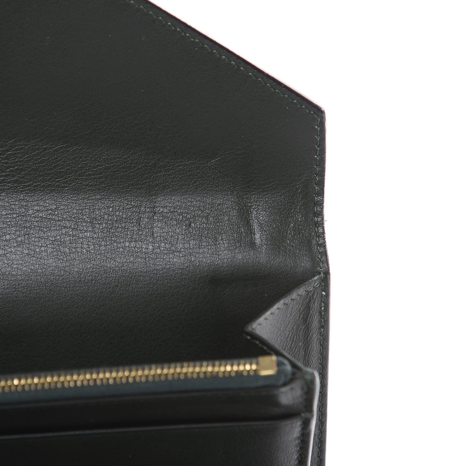 Celine Smooth Calfskin Pocket Tri-Fold Multifunction Envelope Flap Wallet Jade 14 of 15