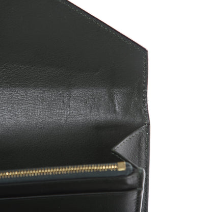 Celine Smooth Calfskin Pocket Tri-Fold Multifunction Envelope Flap Wallet Jade 14 of 15