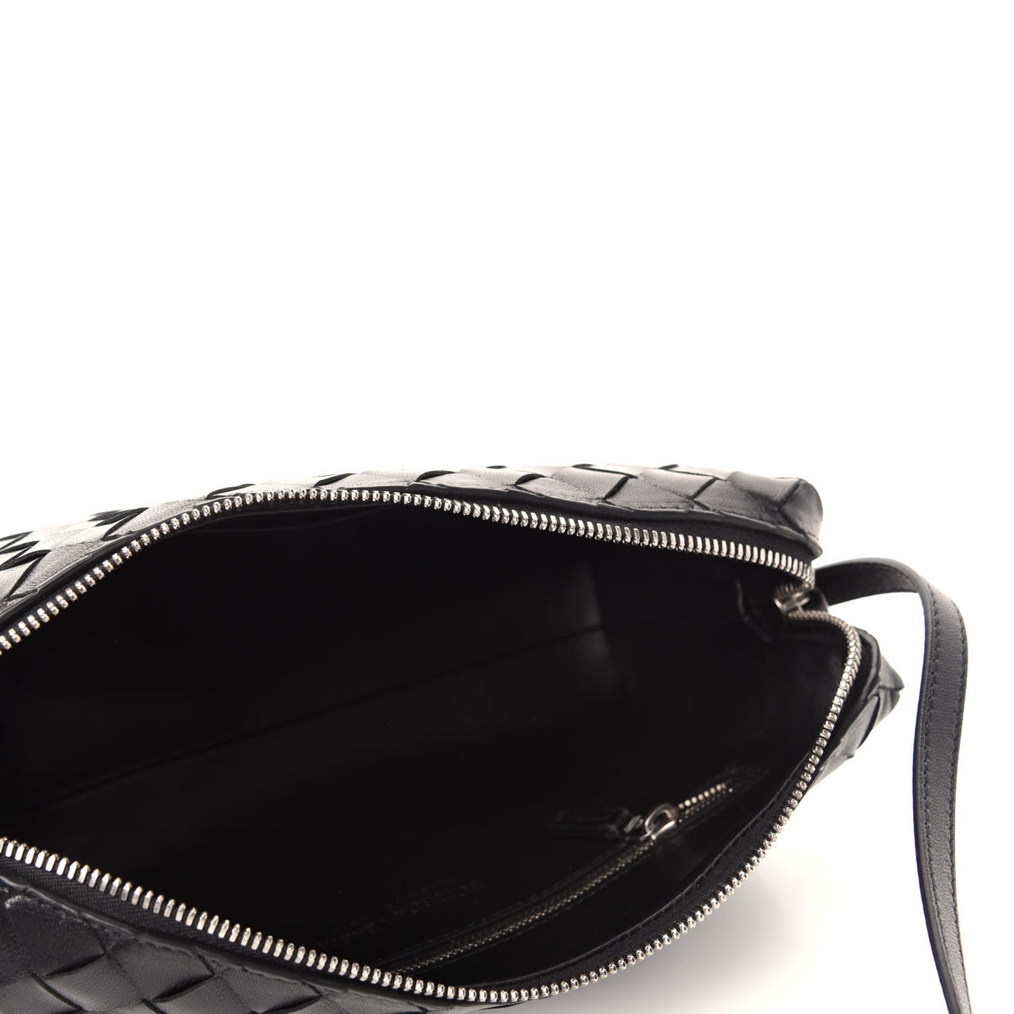 Nappa Intrecciato Crossbody Black