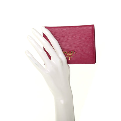 Prada Vitello Move Bi-Fold Wallet Ibisco 2 of 8