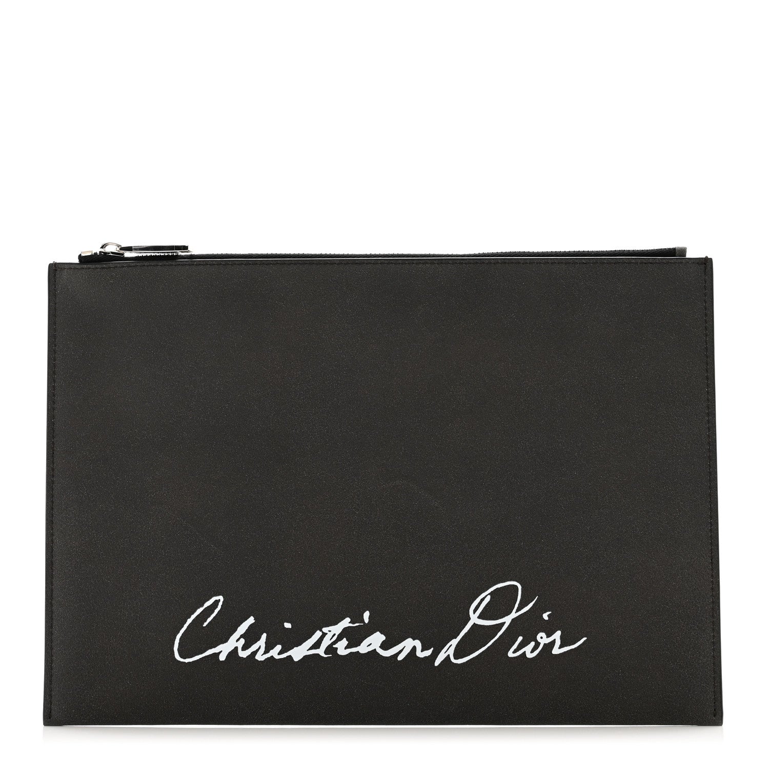 Christian Dior Calfskin 1947 Lily of The Valley Pouch Grey 1 of 7