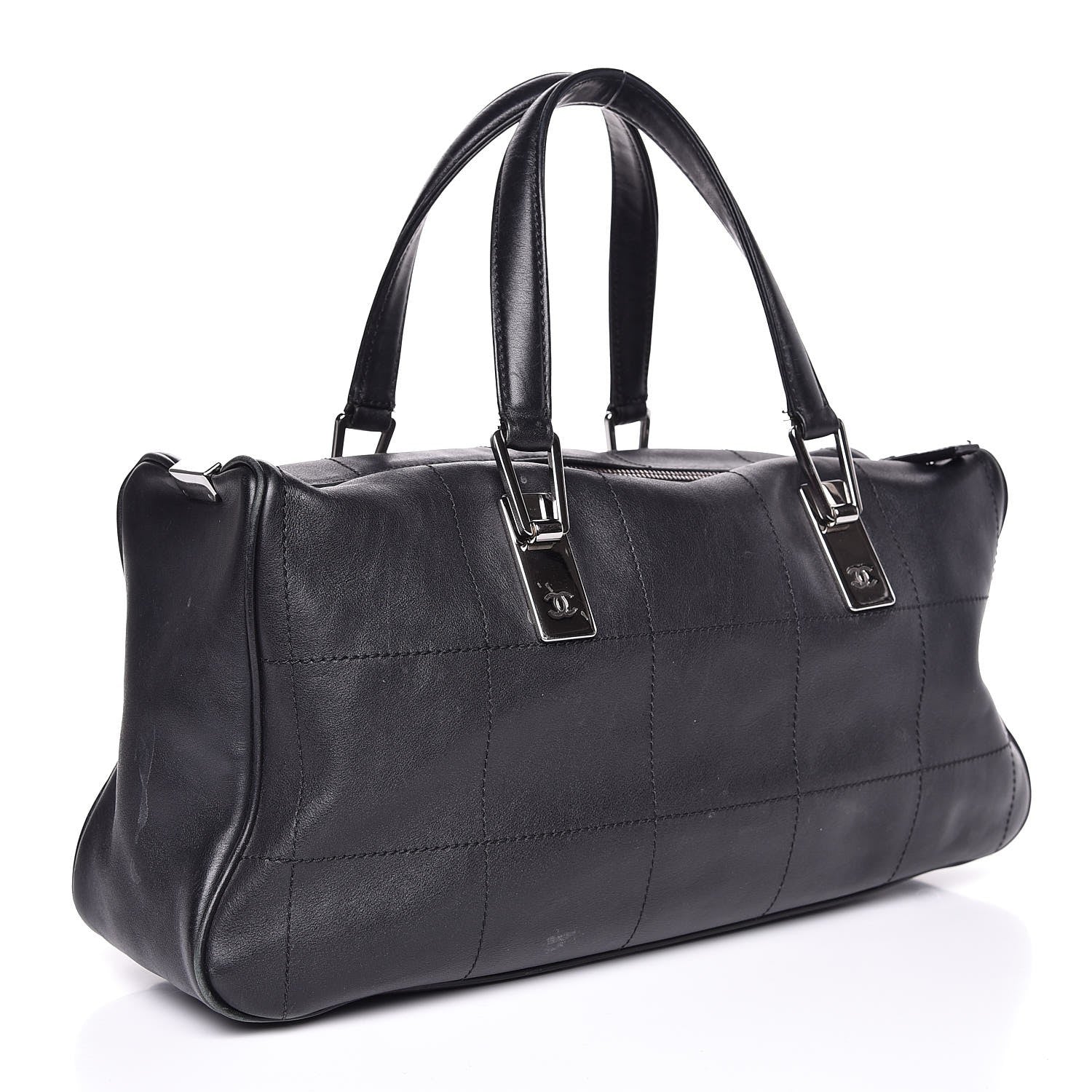 Chanel Calfskin Square Stitched Tote Black 3 of 8