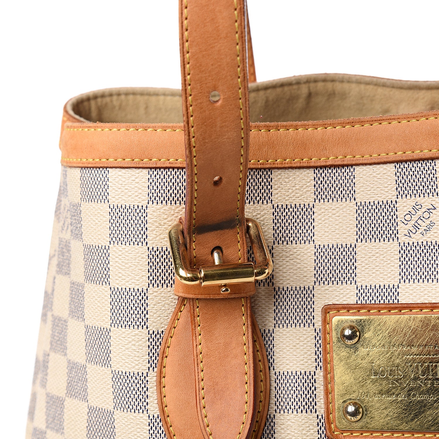 Louis Vuitton Damier Azur Hampstead MM 9 of 17