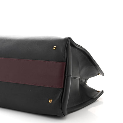Valentino Garavani Smooth Calfskin Soul Tote Black Red 9 of 10