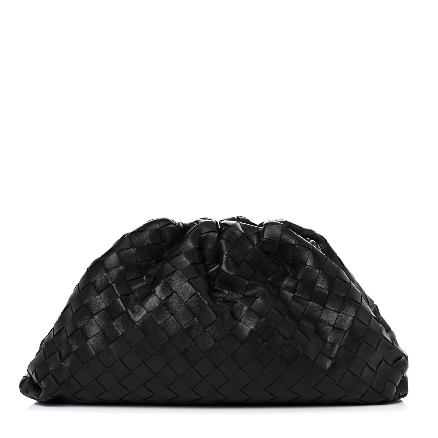 Nappa Maxi Intreccio The Pouch Oversized Clutch Black