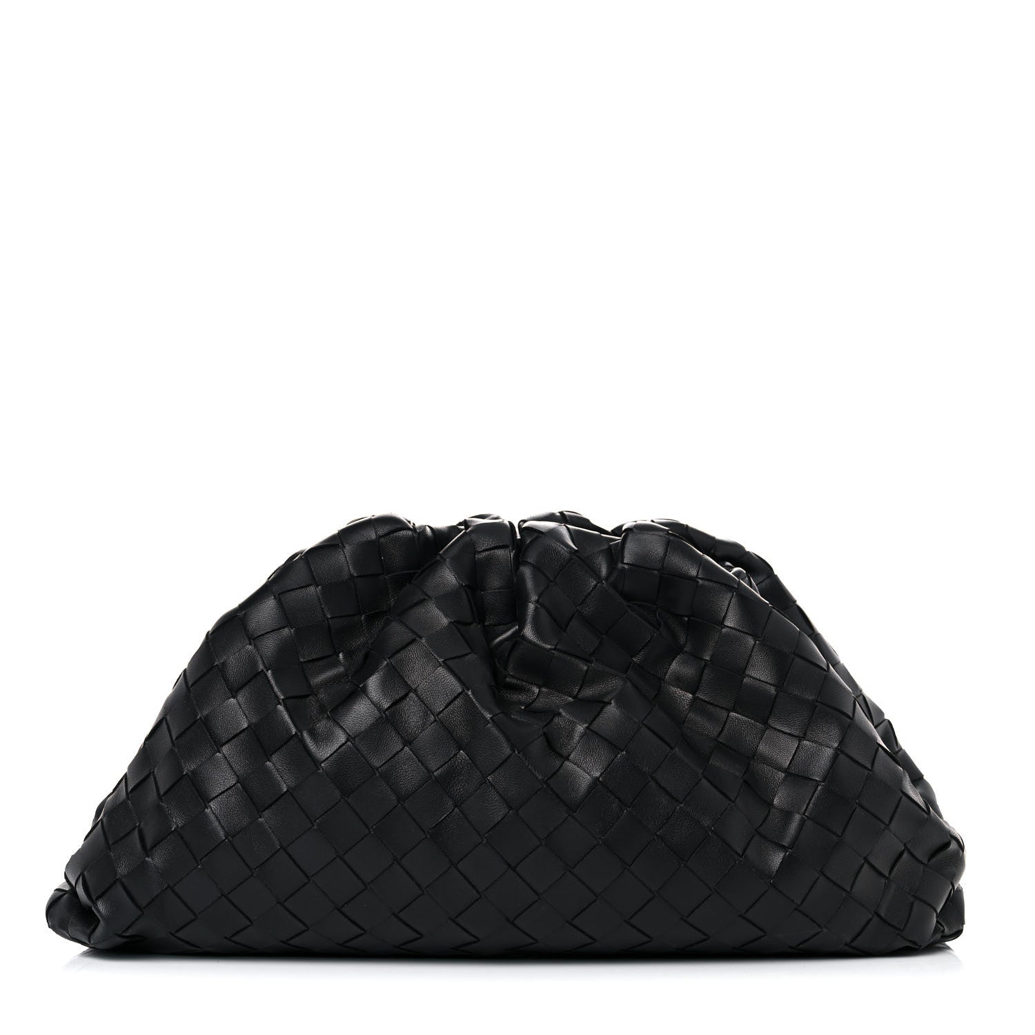 Bottega Veneta Nappa Maxi Intreccio The Pouch Oversized Clutch Black 1 of 11