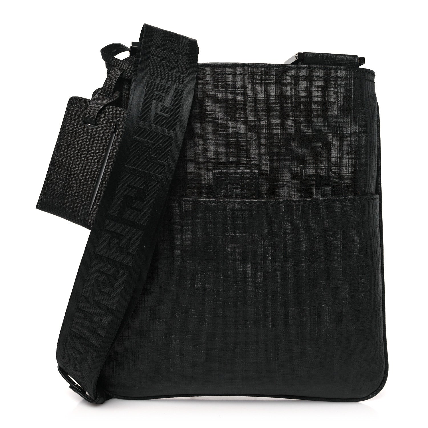 Fendi Zucca Spalmati Messenger Bag Black 1 of 10