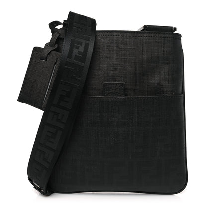 Fendi Zucca Spalmati Messenger Bag Black 1 of 10