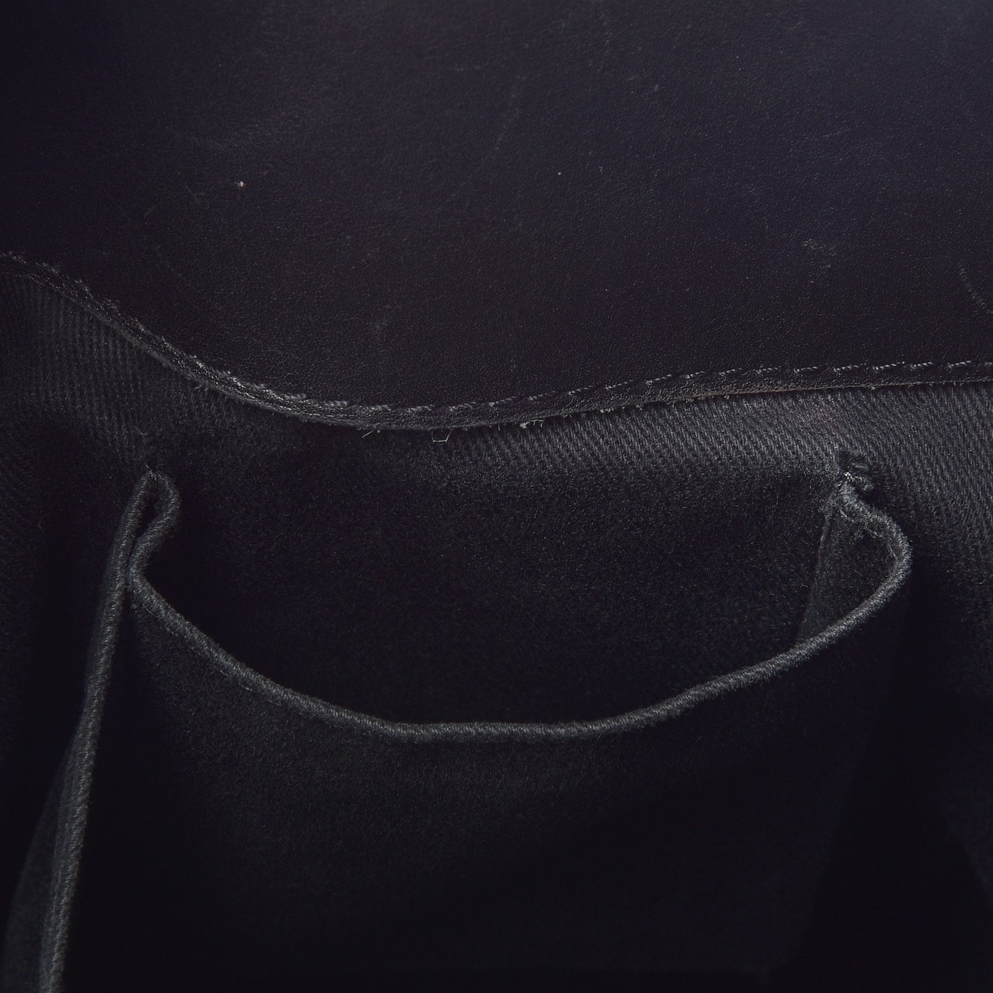 Calfskin Double Stitch Large Hamptons Shopping Tote Black