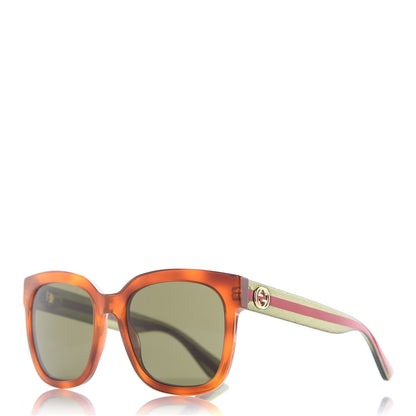 Gucci Web Sunglasses GG0034S Havana 1 of 8