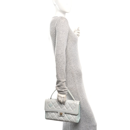 Chanel Calfskin Quilted Wild Stitch Large Flap Light Blue 2 of 11