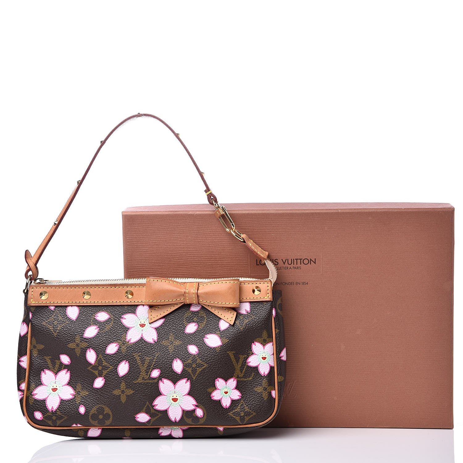 Louis Vuitton Monogram Cherry Blossom Pochette Accessories Brown 15 of 15