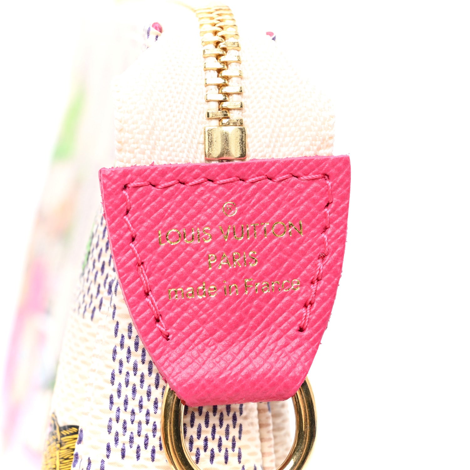 Louis Vuitton Damier Azur 2021 Christmas Animation Hollywood Mini Pochette Accessories Fuchsia 5 of 8