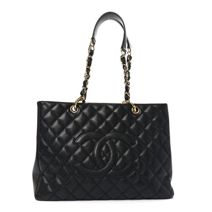 Chanel Caviar Quilted Grand Shopping Tote GST Black 1 of 10