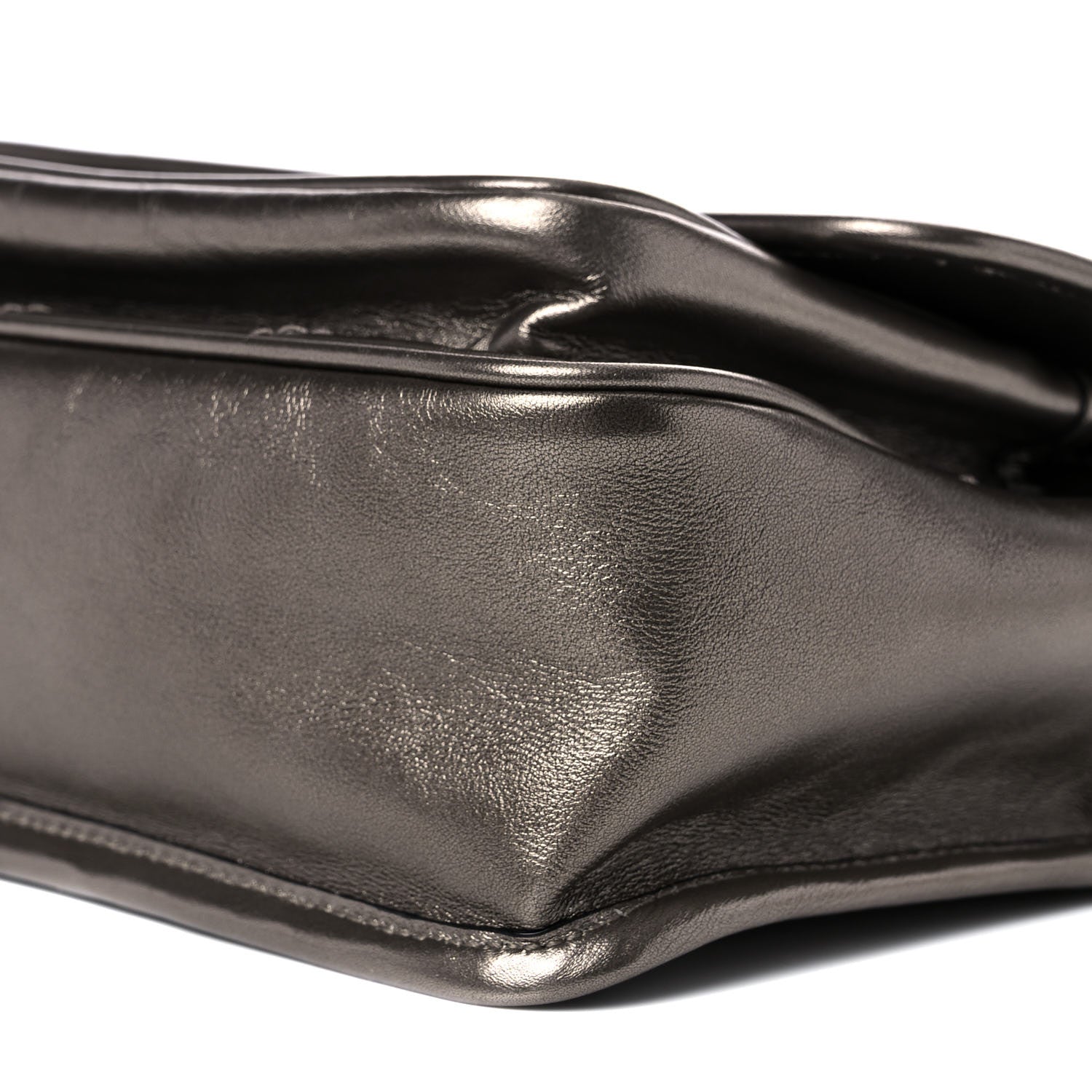 Saint Laurent Crinkled Calfskin Matelasse Monogram Baby Niki Chain Satchel Platinum 9 of 9