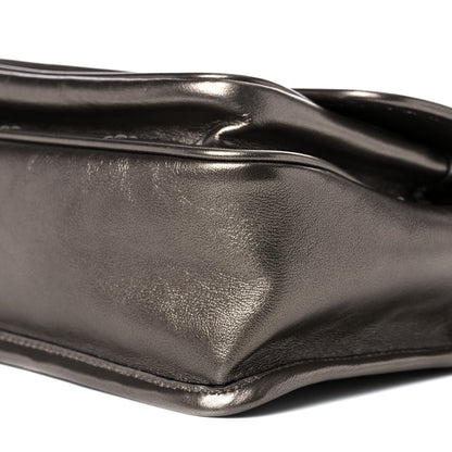 Saint Laurent Crinkled Calfskin Matelasse Monogram Baby Niki Chain Satchel Platinum 9 of 9