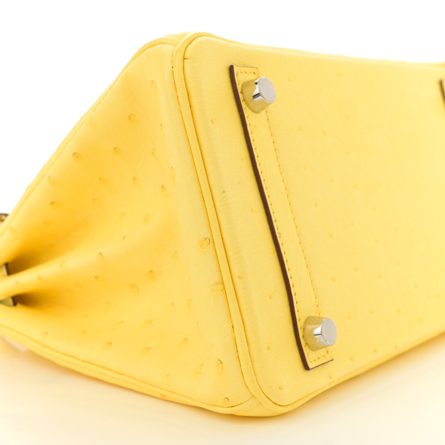 Hermes Ostrich Birkin 25 Jaune Citron 9 of 11
