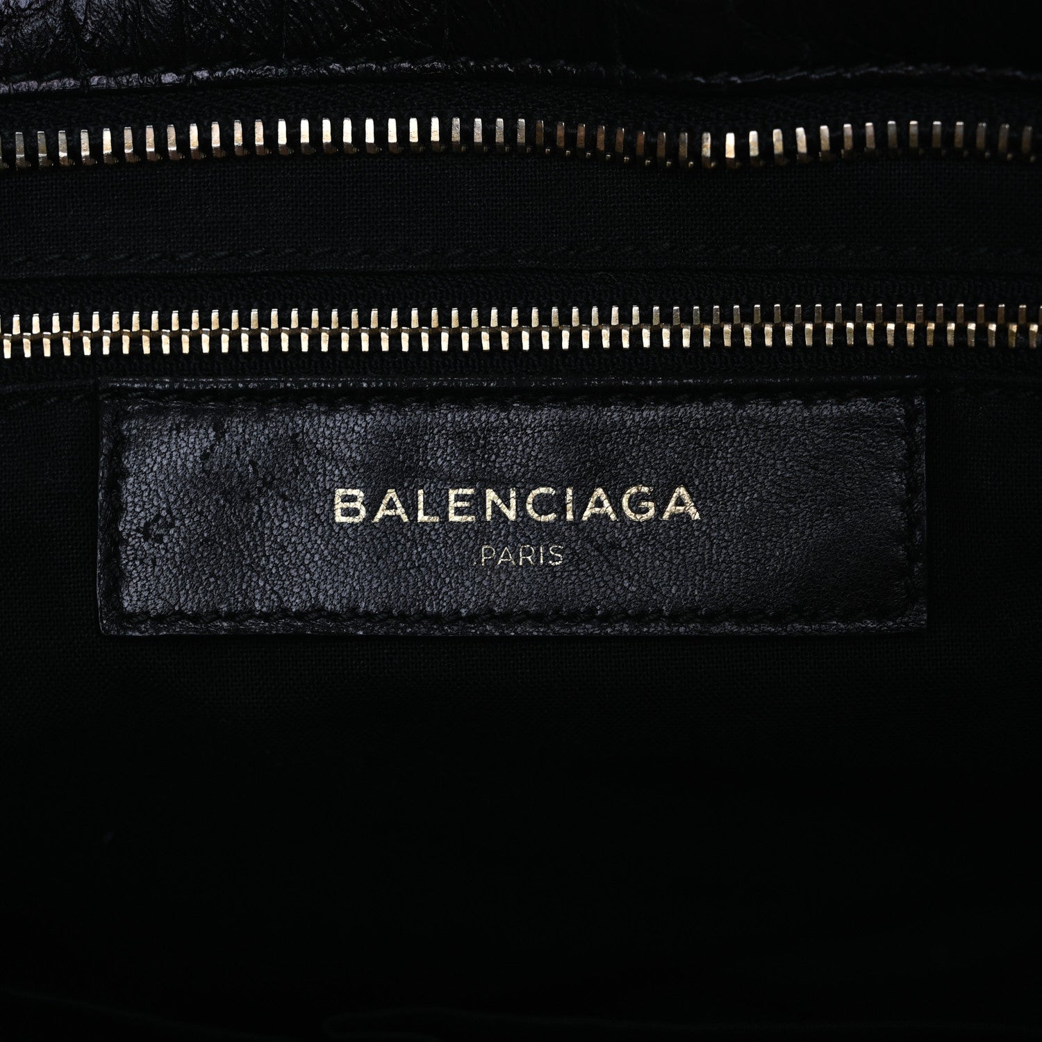 Balenciaga Calfskin Crocodile Embossed Giant 12 Gold Hardware City Black 7 of 13