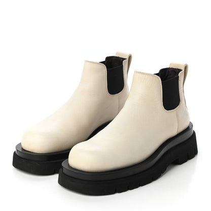 Bottega Veneta Calfskin The Lug Cropped Chelsea Boots 36 Sea Salt 3 of 9