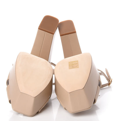 Saint Laurent Calfskin Farrah Bow 125 Platform Sandals 42 Rose Poudre 5 of 9