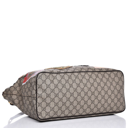 Gucci Soft GG Supreme Monogram Courrier Medium Crossbody Tote Beige New Acero 5 of 13