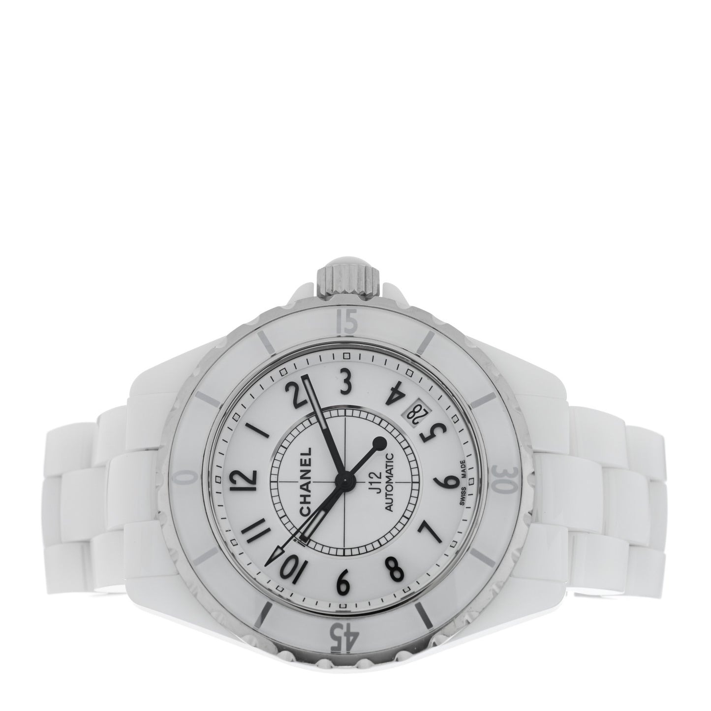Stainless Steel Ceramic 38mm J12 Automatic Watch White
