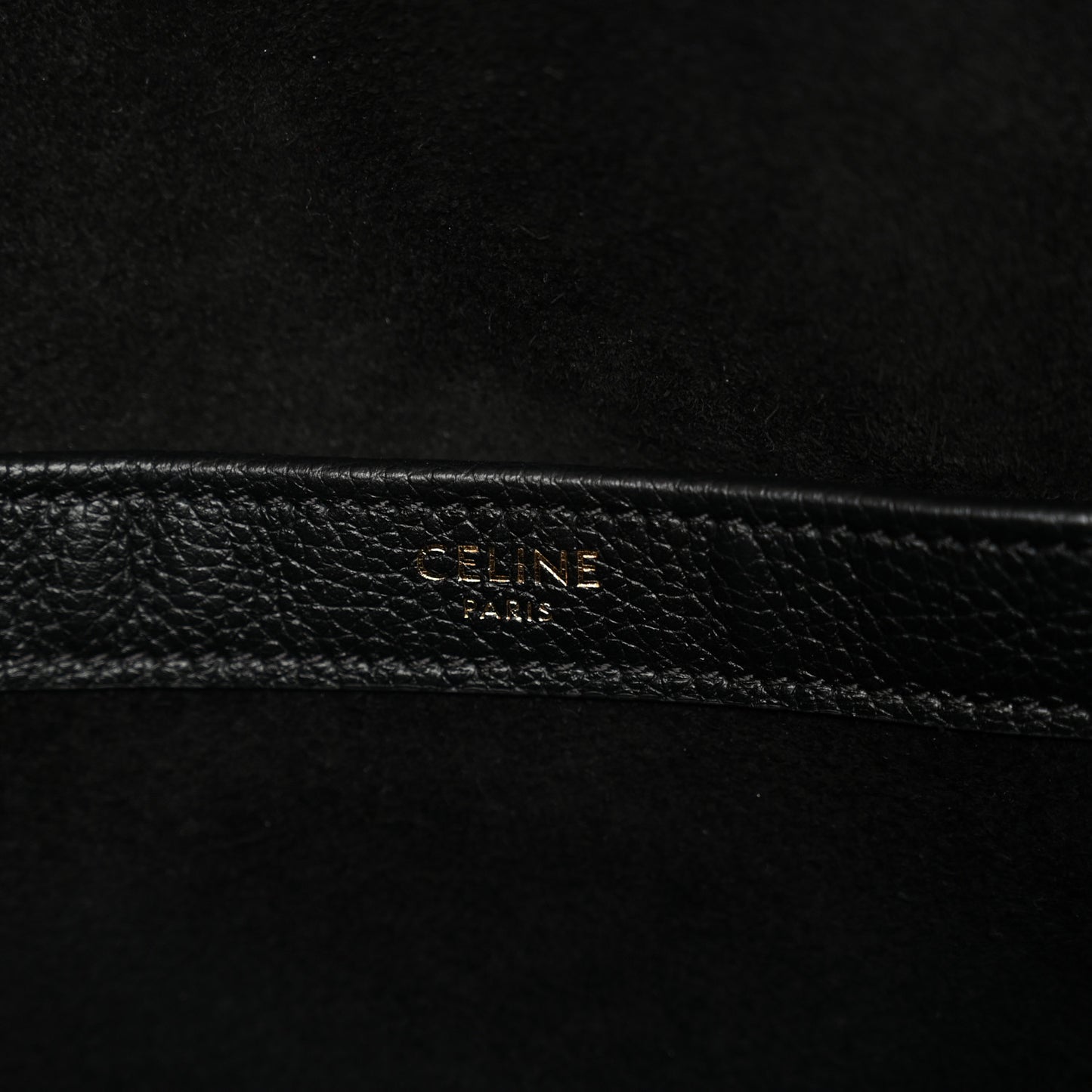 Calfskin Cuir Triomphe Cabas Drawstring Black