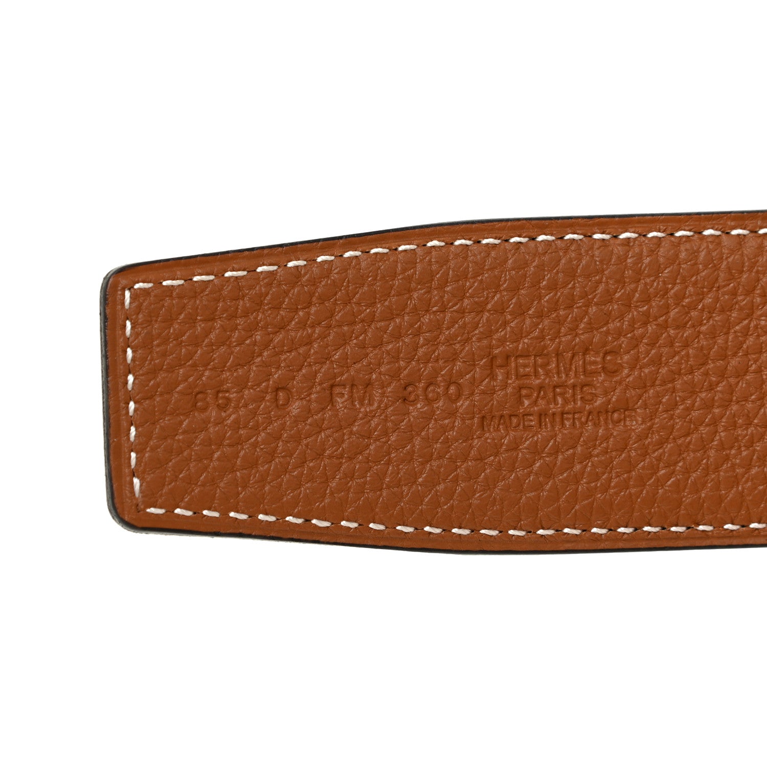 Hermes Chamonix Togo 38mm Royal Belt 85 Black Gold 3 of 8