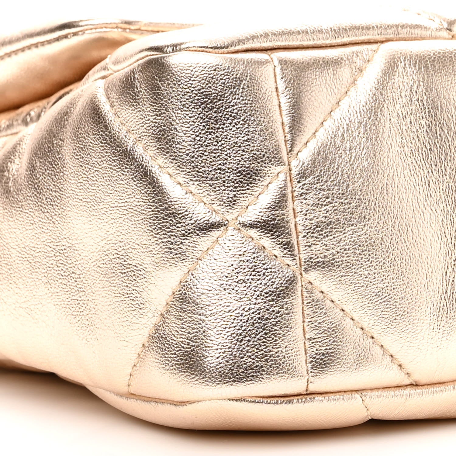 Chanel Metallic Lambskin Quilted Medium Chanel 19 Flap Gold 9 of 10