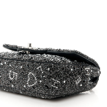 Chanel Satin Diamante Lucky Symbols Evening Flap Bag Black 11 of 12