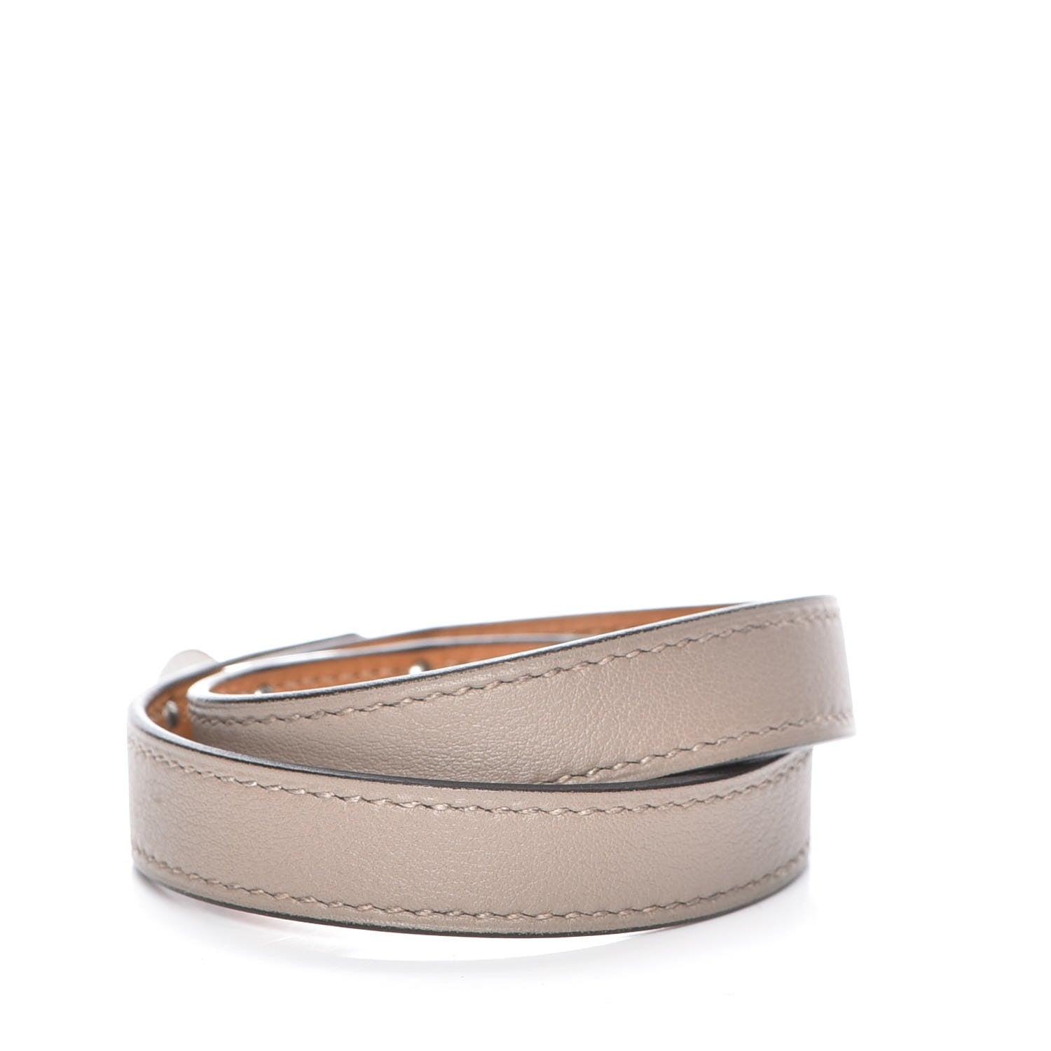 Hermes Swift Kelly Double Tour Bracelet T3 Etain 3 of 6