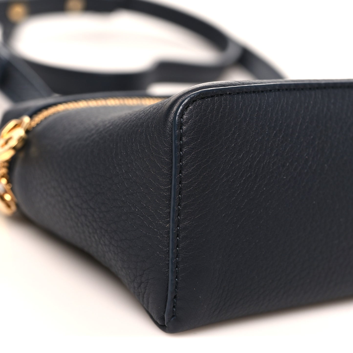 Grained Calfskin L19 Extra Pocket Pouch Navy Blue