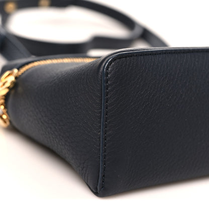 Loro Piana Grained Calfskin L19 Extra Pocket Pouch Navy Blue 8 of 9