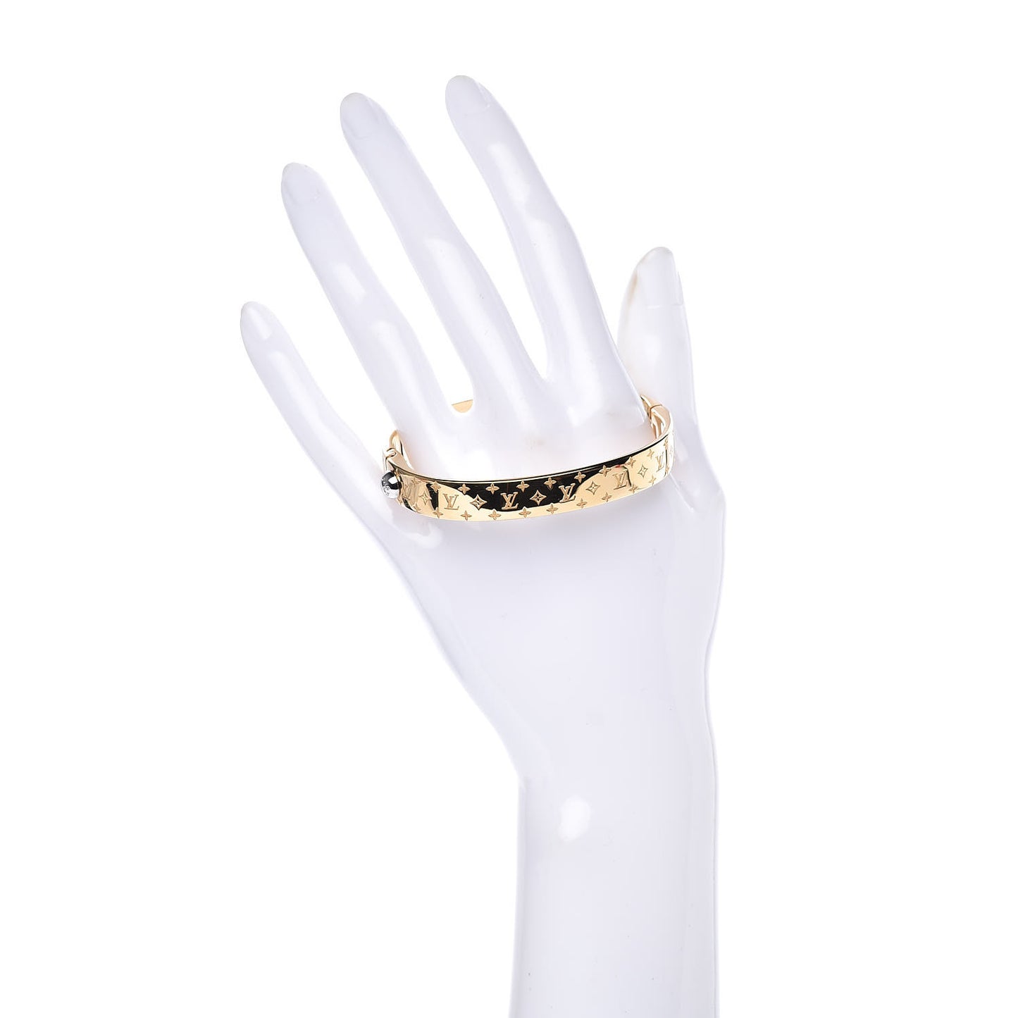 Brass Monogram Nanogram Cuff M Gold