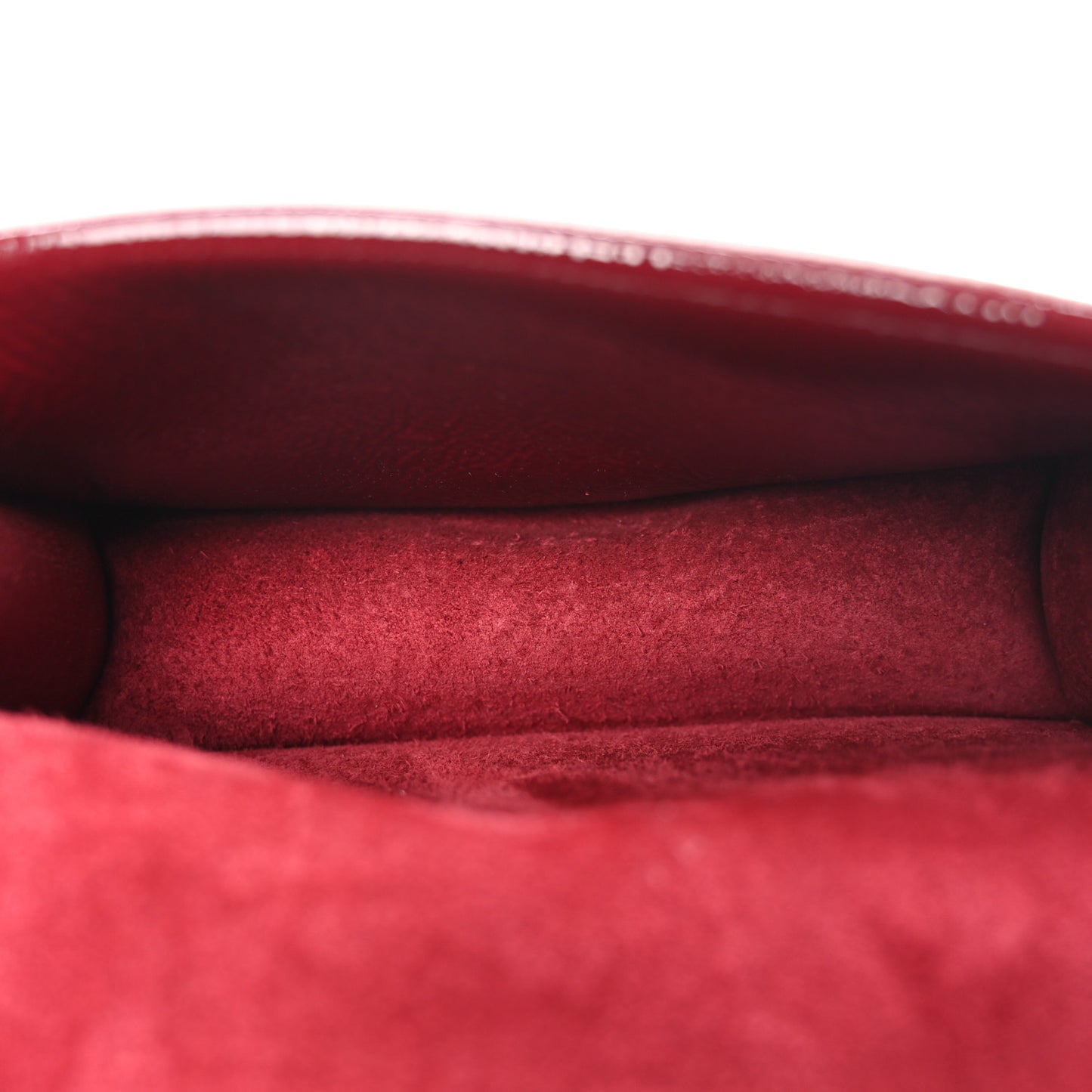 Crinkled Patent Mini Dionysus Shoulder Bag Rosso Ancora Red