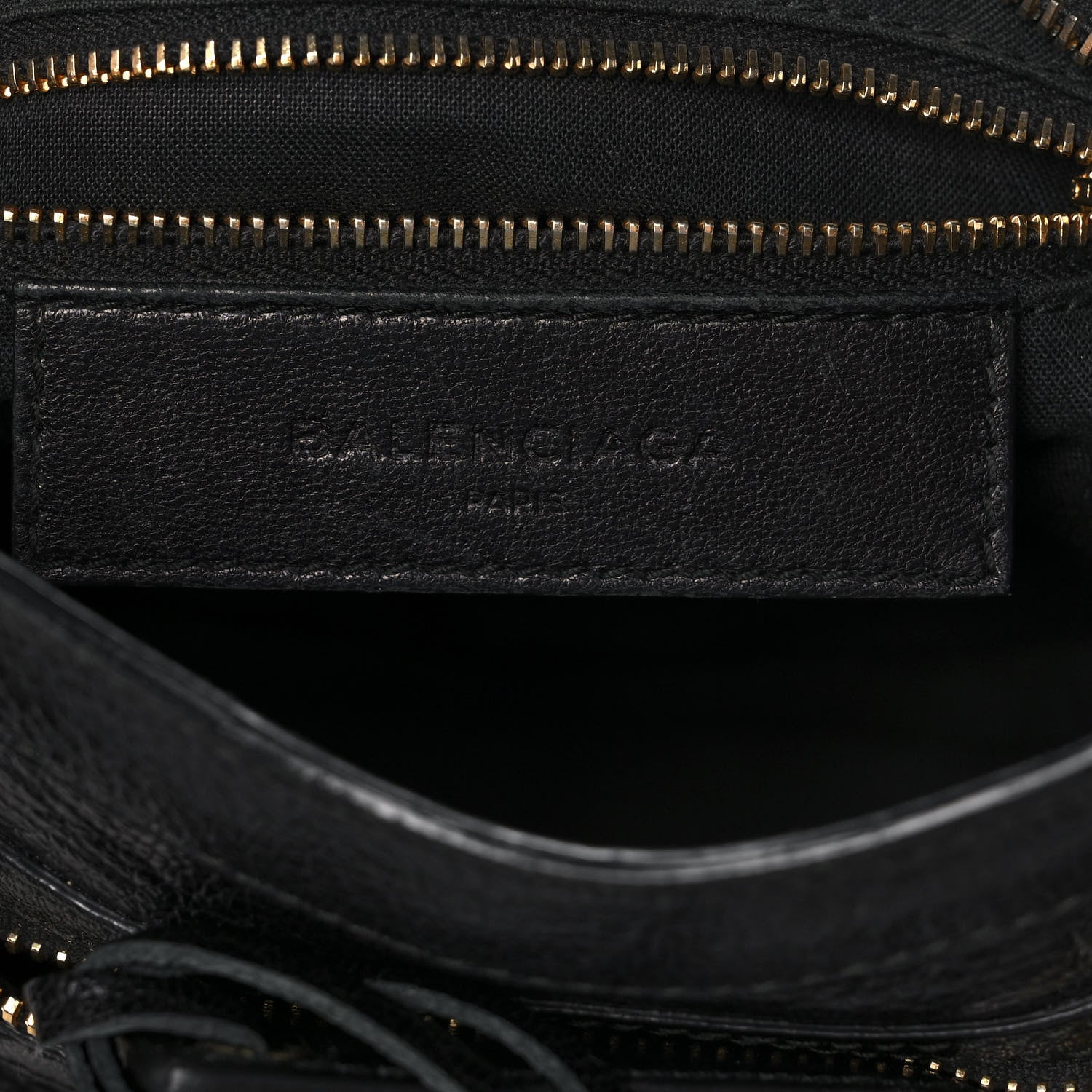 Balenciaga Chevre Gold Metallic Edge Hardware Mini City Black 8 of 13