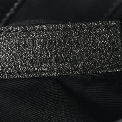 Saint Laurent Calfskin Crocodile Embossed Monogram Medium Niki Shopping Bag Black 7 of 10