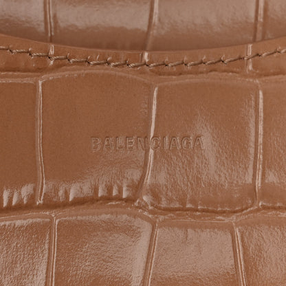 Balenciaga Shiny Supple Calfskin Crocodile Embossed Neo Classic Gold Hardware City Nude Beige 6 of 9