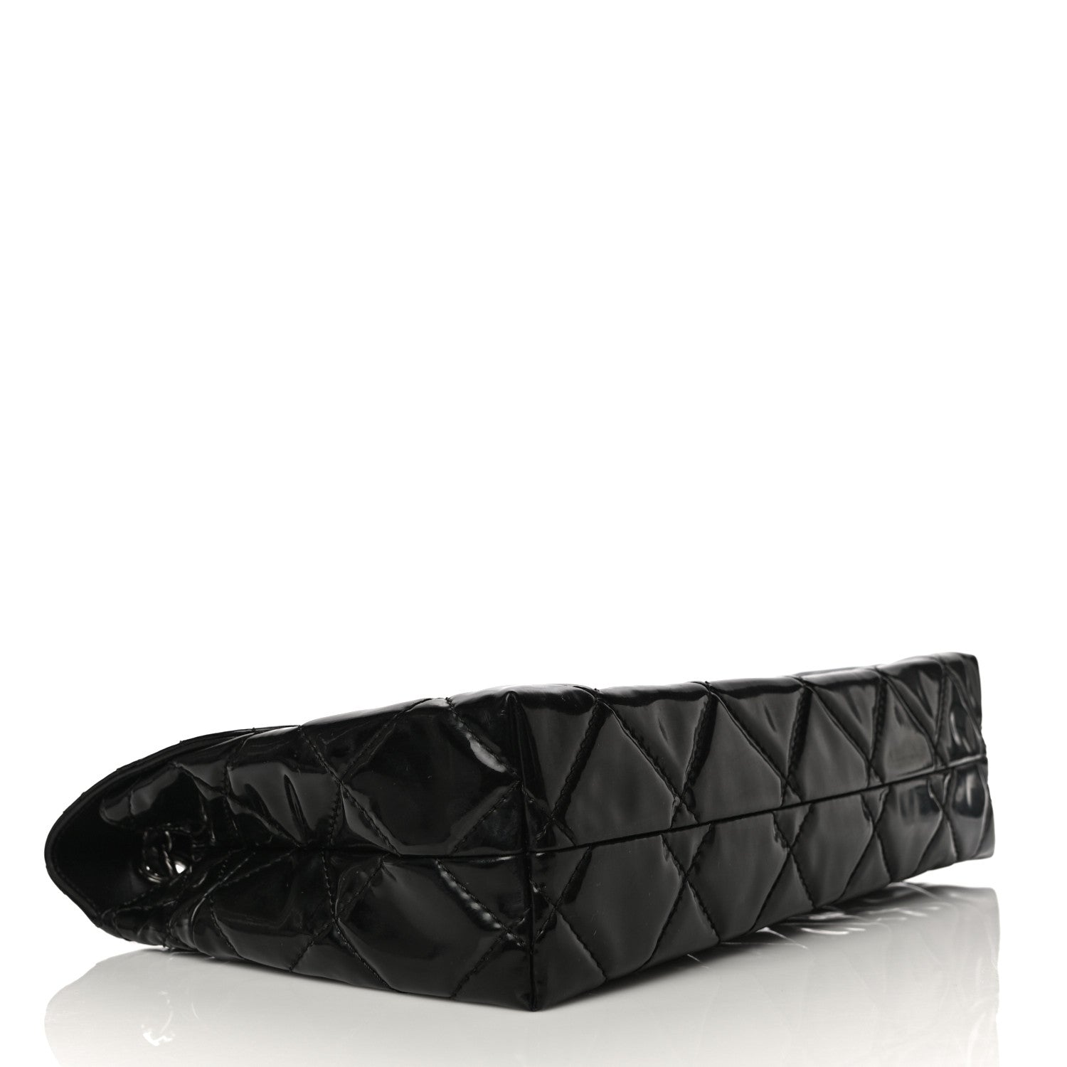 Chanel Vinyl Quilted In The Business Flap Bag Black 4 of 15